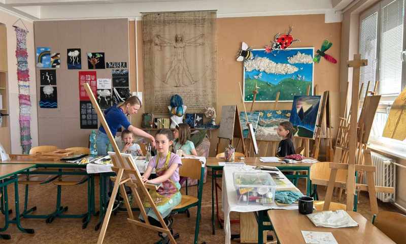 Malování na gymnáziu