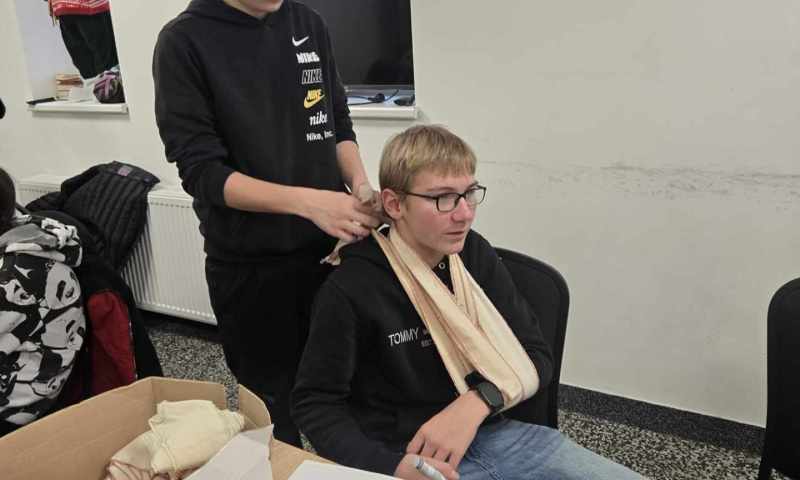 Žáci třídy V4.B v Nových Hamrech